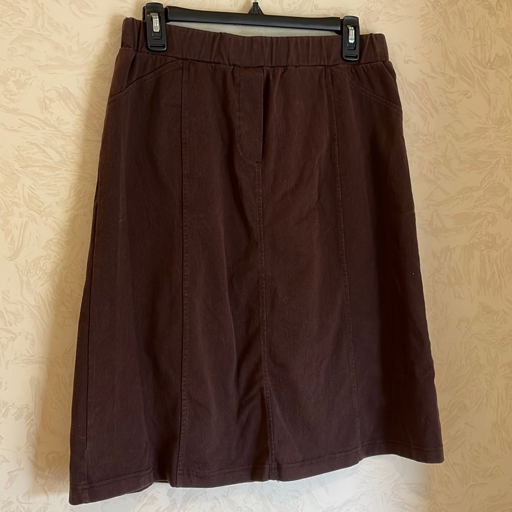 Appleseed’s Brown Knee Length A-Line Skirt Size M